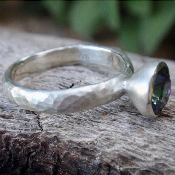 Mystic Topaz and Sterling Silver Ring - Picture 2 of 4